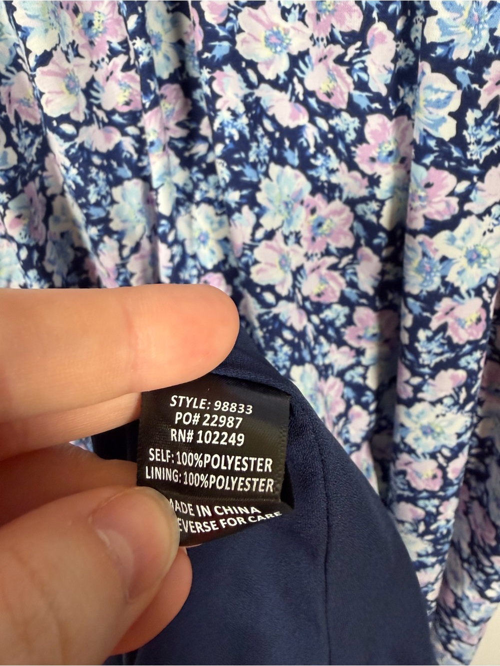 Wedding Guest, Graduation Dress Blue and Pink Babydoll Floral Maxi Dress - Picture 5 of 9
